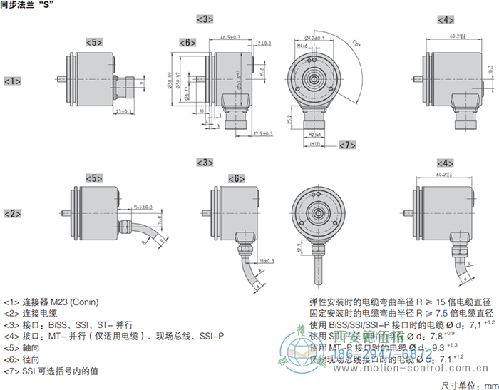 AC58-CANopen光電絕對值通用編碼器外形及安裝尺寸(同步法蘭S) - 西安德伍拓自動化傳動系統(tǒng)有限公司 AC58-CANopen光電絕對值通用編碼器外形及安裝尺寸(同步法蘭S) - 西安德伍拓自動化傳動系統(tǒng)有限公司