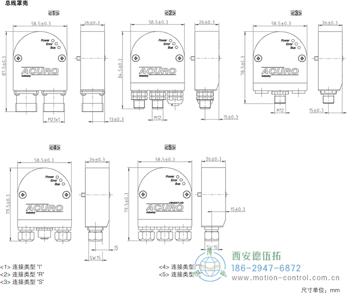 AC58-Interbus光電絕對值通用編碼器外形及安裝尺寸(總線罩殼) - 西安德伍拓自動化傳動系統(tǒng)有限公司 AC58-Interbus光電絕對值通用編碼器外形及安裝尺寸(總線罩殼) - 西安德伍拓自動化傳動系統(tǒng)有限公司