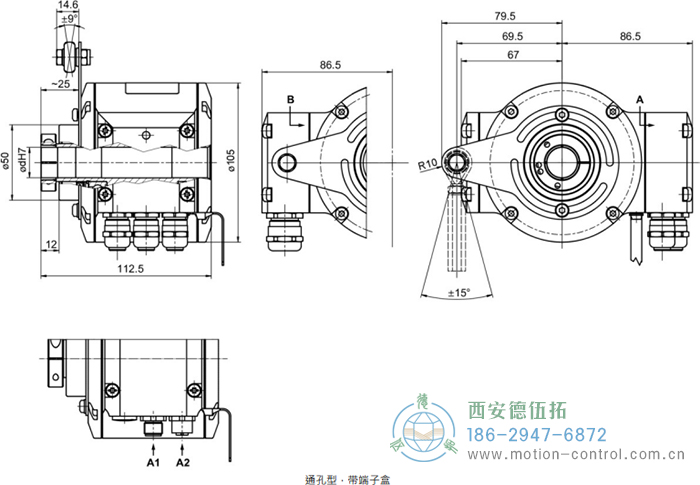 HMG10P-T - CANopen®絕對值重載編碼器外形及安裝尺寸(通孔型) - 西安德伍拓自動化傳動系統(tǒng)有限公司 HMG10P-T - CANopen®絕對值重載編碼器外形及安裝尺寸(通孔型) - 西安德伍拓自動化傳動系統(tǒng)有限公司