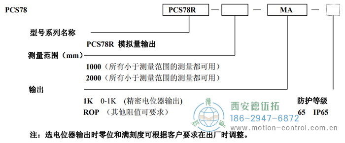 PCS78R拉線位移傳感器訂貨選型說明 - 西安德伍拓自動(dòng)化傳動(dòng)系統(tǒng)有限公司 PCS78R拉線位移傳感器訂貨選型說明 - 西安德伍拓自動(dòng)化傳動(dòng)系統(tǒng)有限公司