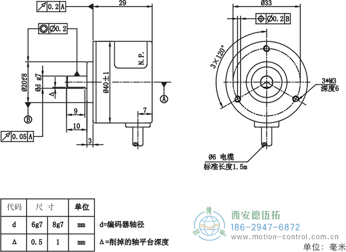 RI41光電增量輕載編碼器外形及安裝尺寸 - 西安德伍拓自動(dòng)化傳動(dòng)系統(tǒng)有限公司 RI41光電增量輕載編碼器外形及安裝尺寸 - 西安德伍拓自動(dòng)化傳動(dòng)系統(tǒng)有限公司