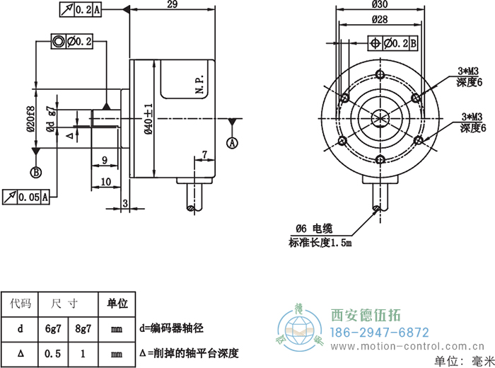 RI41光電增量輕載編碼器外形及安裝尺寸 - 西安德伍拓自動(dòng)化傳動(dòng)系統(tǒng)有限公司 RI41光電增量輕載編碼器外形及安裝尺寸 - 西安德伍拓自動(dòng)化傳動(dòng)系統(tǒng)有限公司