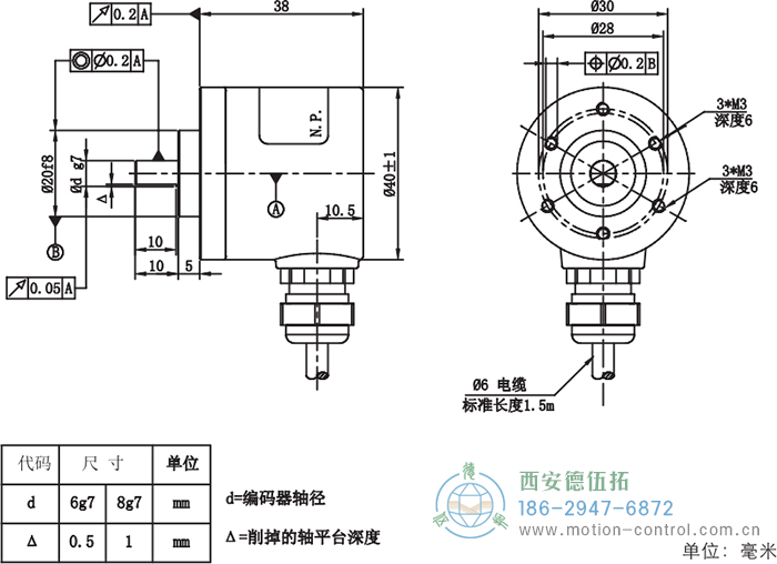 RI41光電增量輕載編碼器外形及安裝尺寸 - 西安德伍拓自動(dòng)化傳動(dòng)系統(tǒng)有限公司 RI41光電增量輕載編碼器外形及安裝尺寸 - 西安德伍拓自動(dòng)化傳動(dòng)系統(tǒng)有限公司