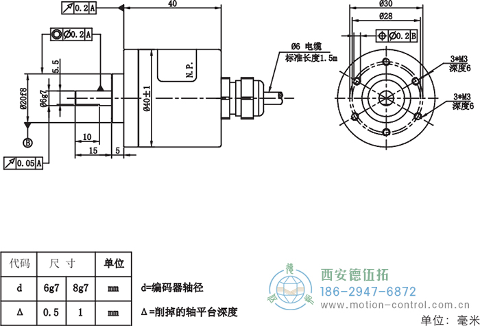 RI41光電增量輕載編碼器外形及安裝尺寸 - 西安德伍拓自動(dòng)化傳動(dòng)系統(tǒng)有限公司 RI41光電增量輕載編碼器外形及安裝尺寸 - 西安德伍拓自動(dòng)化傳動(dòng)系統(tǒng)有限公司