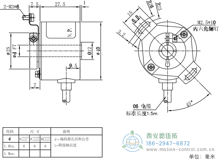 RI41光電增量輕載編碼器外形及安裝尺寸 - 西安德伍拓自動(dòng)化傳動(dòng)系統(tǒng)有限公司 RI41光電增量輕載編碼器外形及安裝尺寸 - 西安德伍拓自動(dòng)化傳動(dòng)系統(tǒng)有限公司