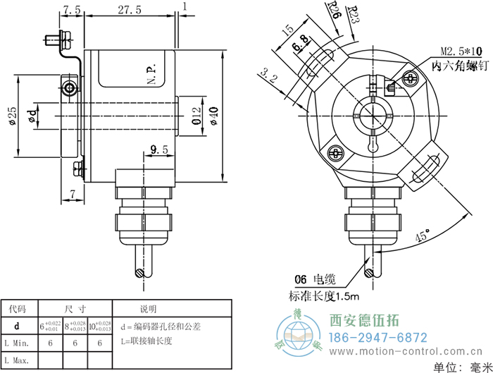RI41光電增量輕載編碼器外形及安裝尺寸 - 西安德伍拓自動(dòng)化傳動(dòng)系統(tǒng)有限公司 RI41光電增量輕載編碼器外形及安裝尺寸 - 西安德伍拓自動(dòng)化傳動(dòng)系統(tǒng)有限公司