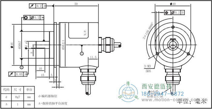 RI50光電增量輕載編碼器外形及安裝尺寸 - 西安德伍拓自動化傳動系統(tǒng)有限公司 RI50光電增量輕載編碼器外形及安裝尺寸 - 西安德伍拓自動化傳動系統(tǒng)有限公司