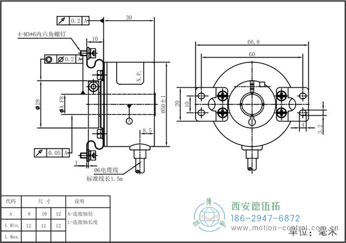 RI50光電增量輕載編碼器外形及安裝尺寸 - 西安德伍拓自動化傳動系統(tǒng)有限公司 RI50光電增量輕載編碼器外形及安裝尺寸 - 西安德伍拓自動化傳動系統(tǒng)有限公司
