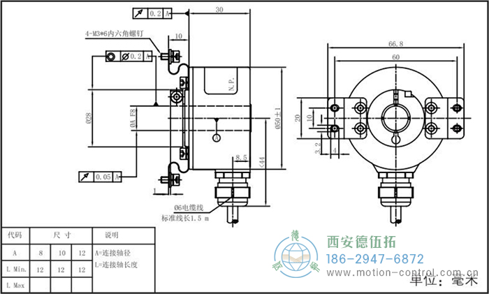 RI50光電增量輕載編碼器外形及安裝尺寸 - 西安德伍拓自動化傳動系統(tǒng)有限公司 RI50光電增量輕載編碼器外形及安裝尺寸 - 西安德伍拓自動化傳動系統(tǒng)有限公司